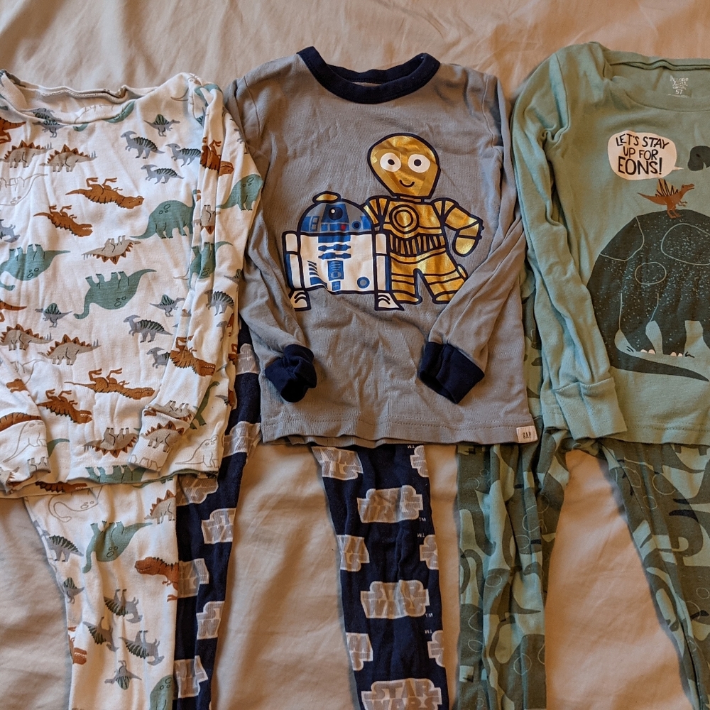Three sets of 5t pajamas